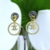 Aurora Lines Sculpted Drop Golden Glow Earrings